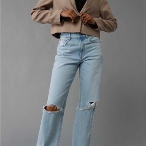 American Eagle Light Blue Distressed Women Jeans